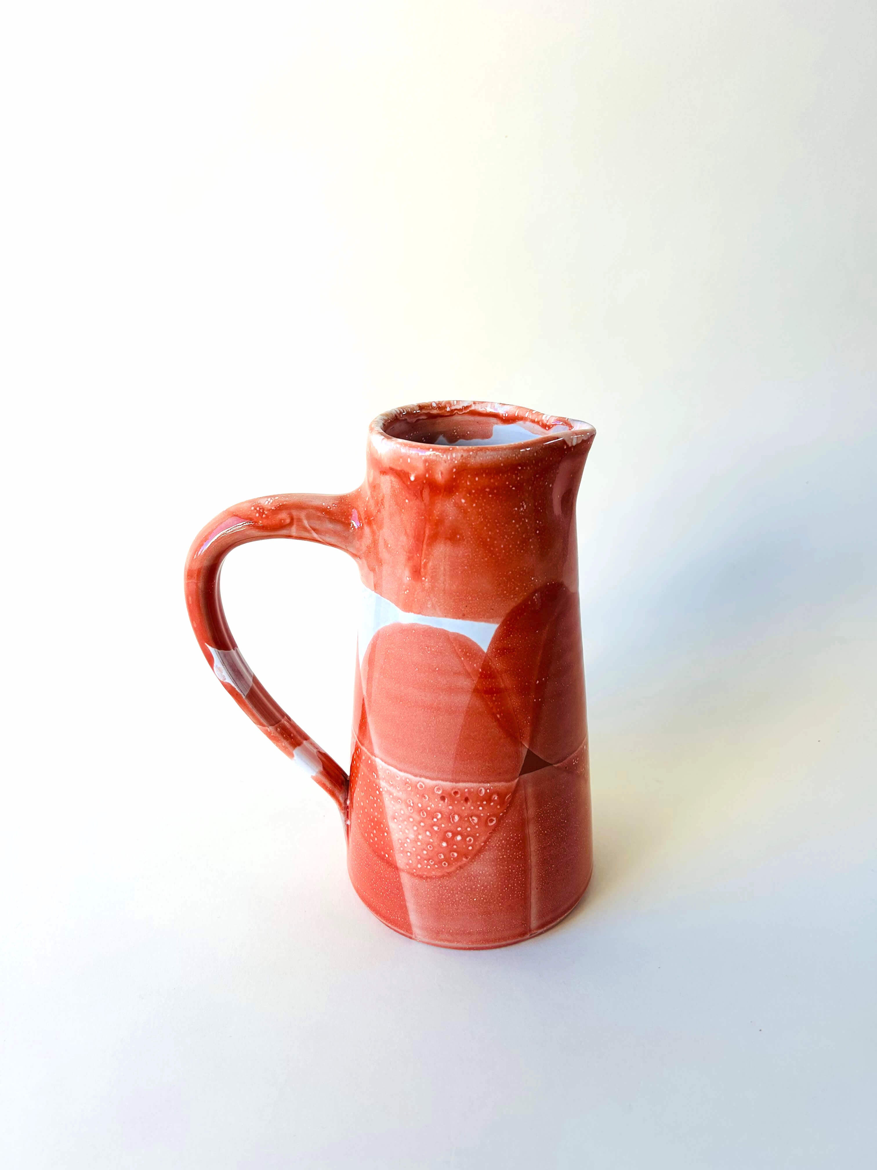 Pichet droit L - blanc, corail, rouge