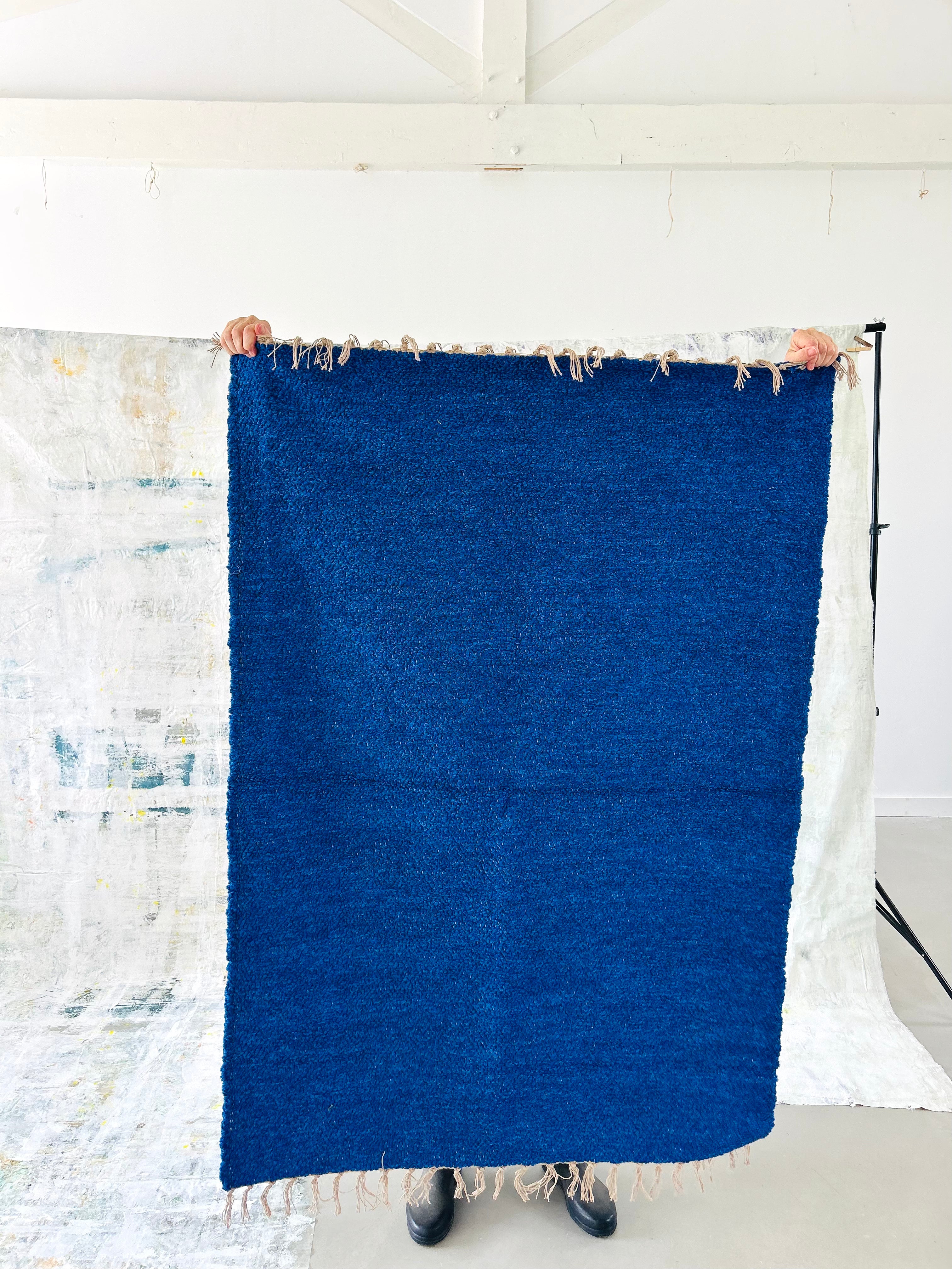 Tapis bleu majorelle