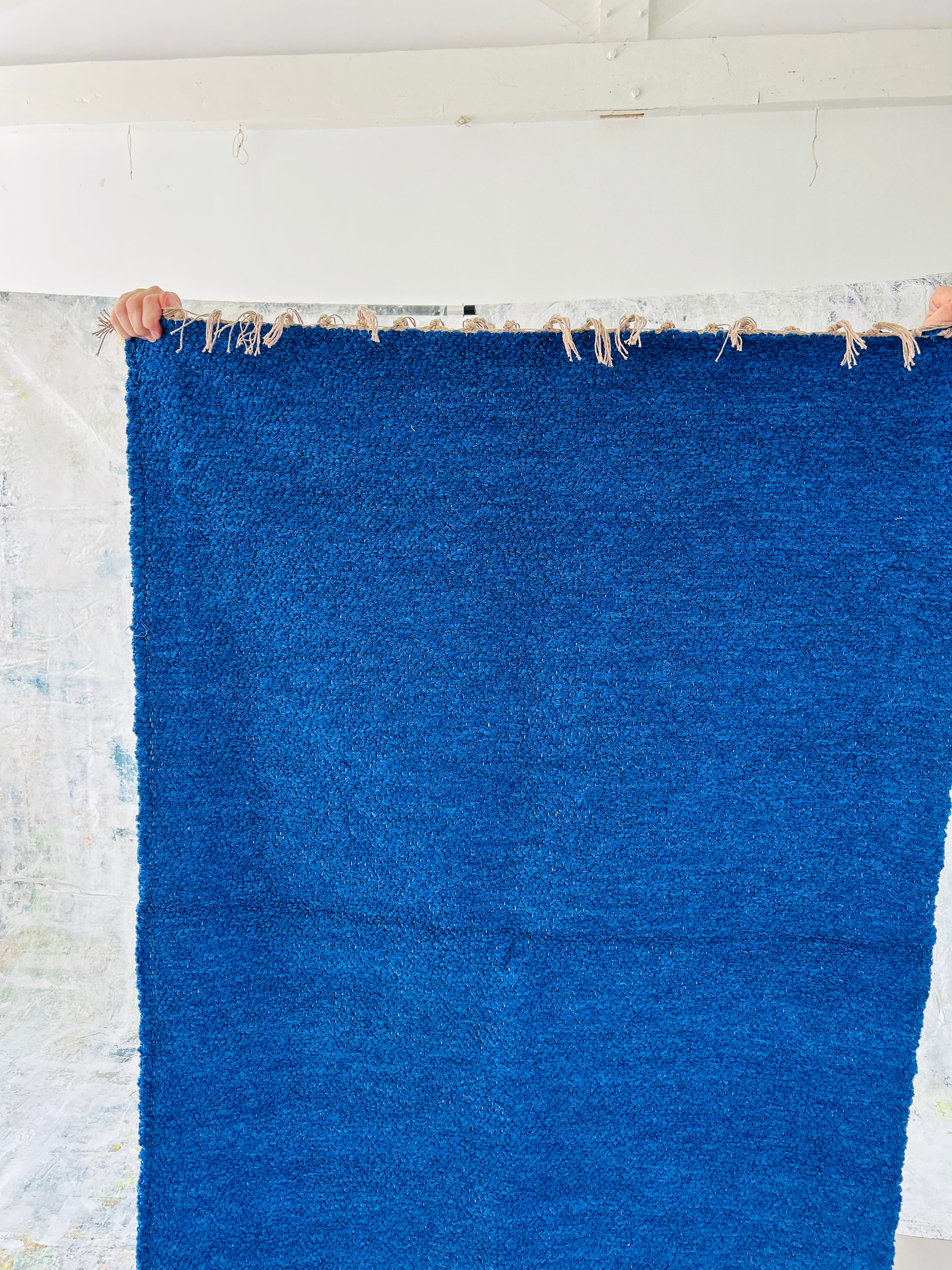 Tapis bleu majorelle