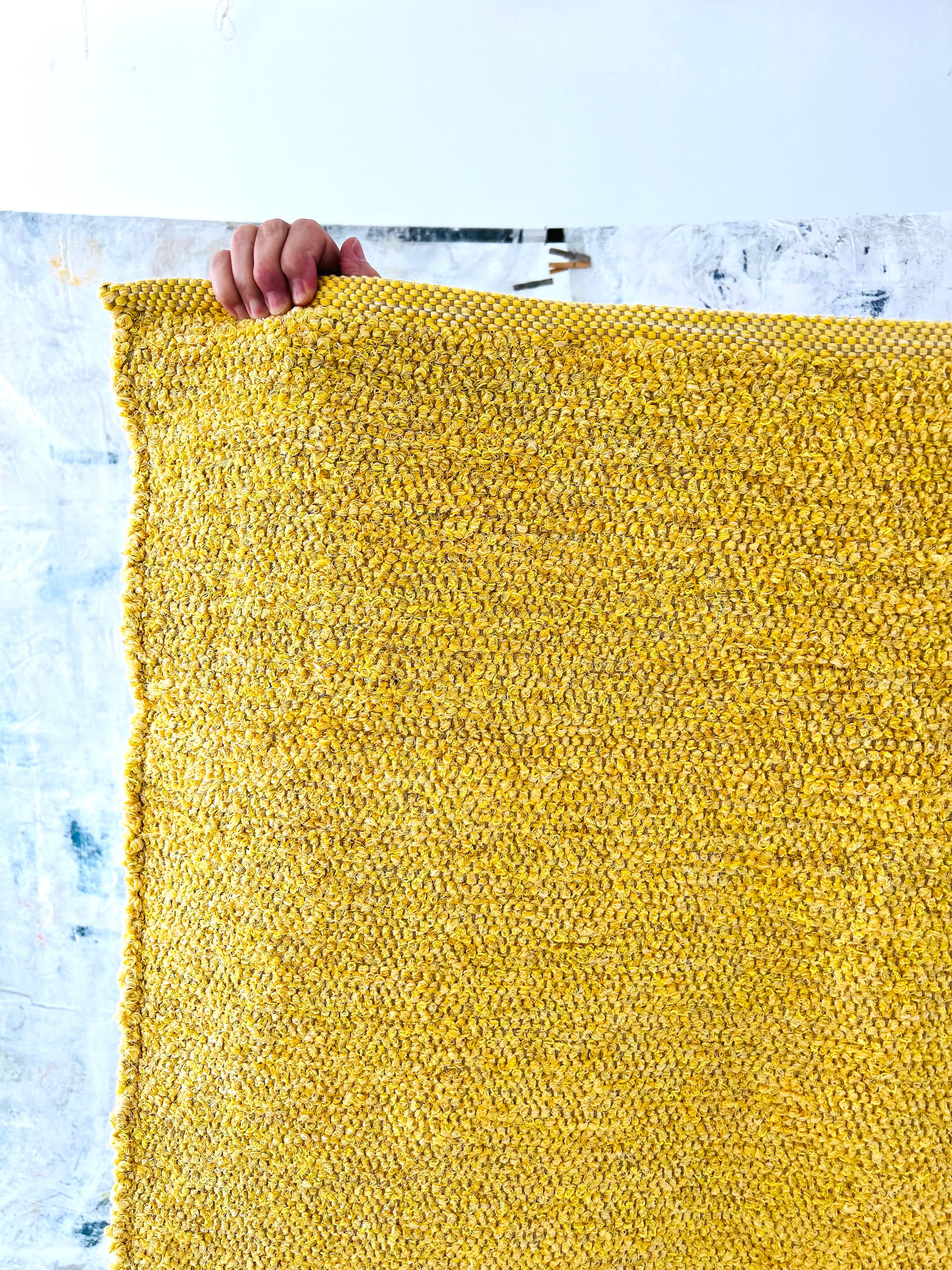 Tapis couleur jaune soleil
