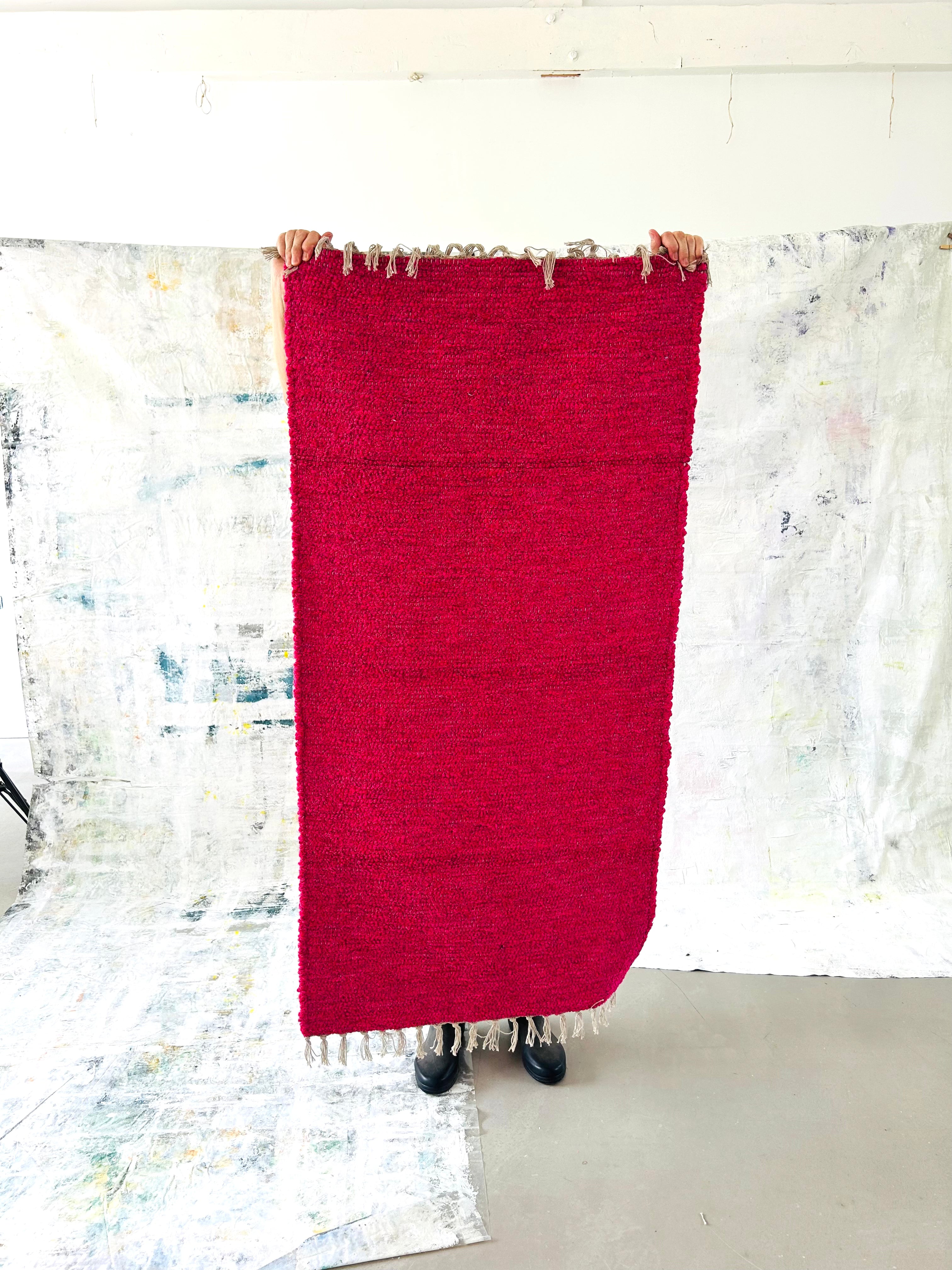 Tapis couleur rose fushia