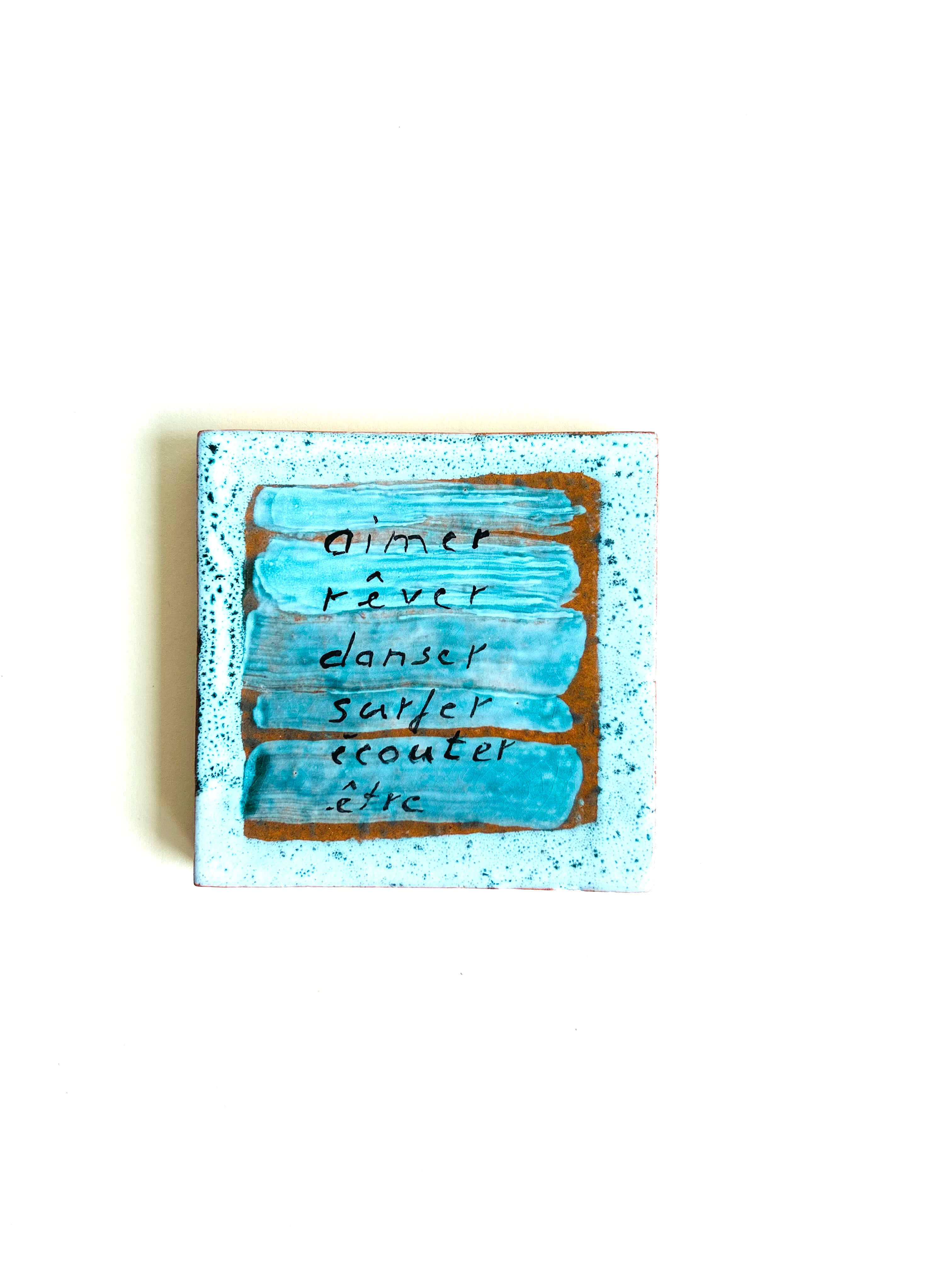 Carreau 10x10 “les mots “ avec sous couche