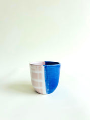 Tasse - bleu, blanc mat