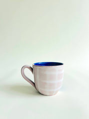 Tasse - bleu, blanc mat