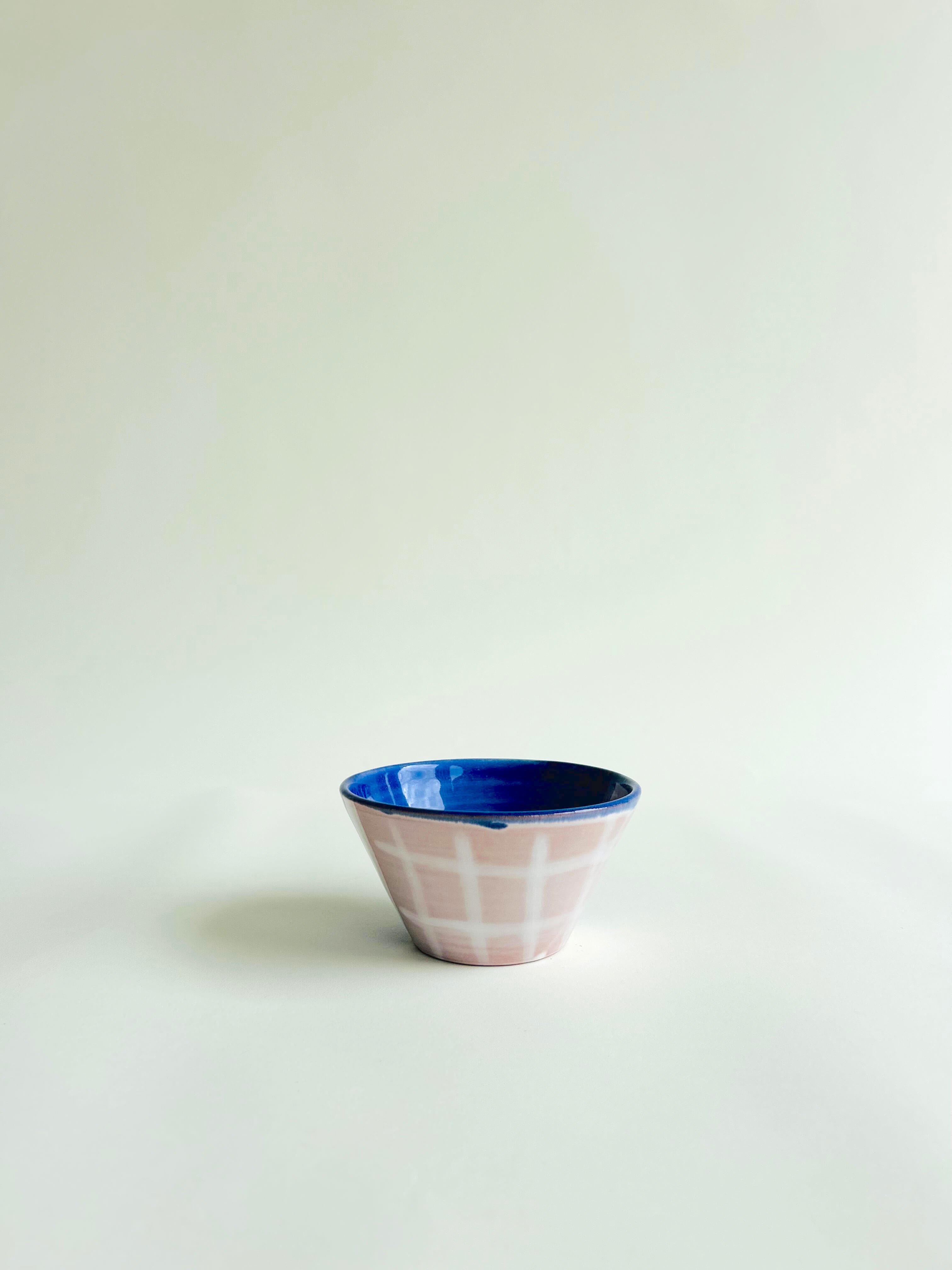 Petite coupelle -  Blanc mat & Bleu