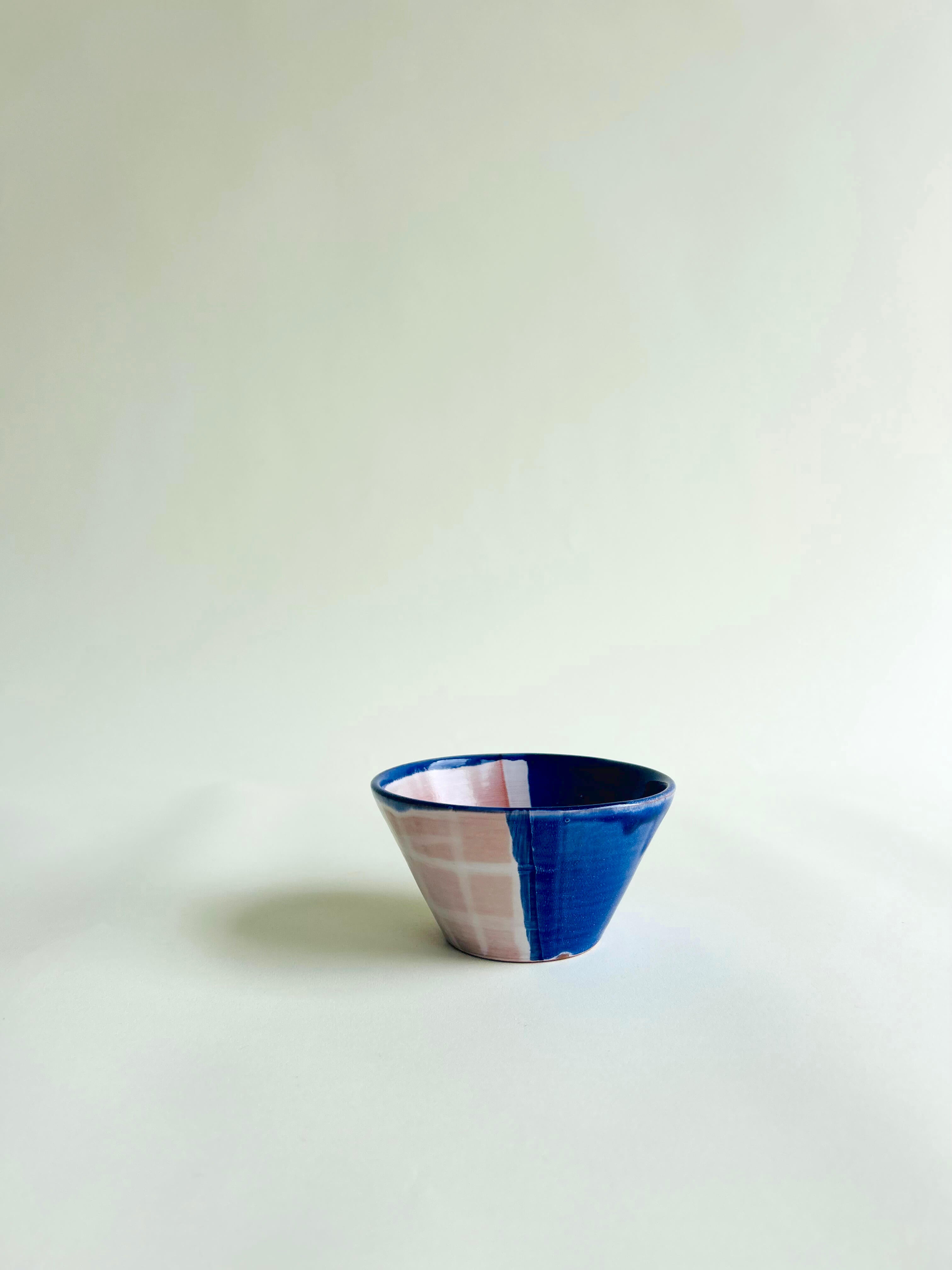 Petite coupelle -  Blanc mat & Bleu