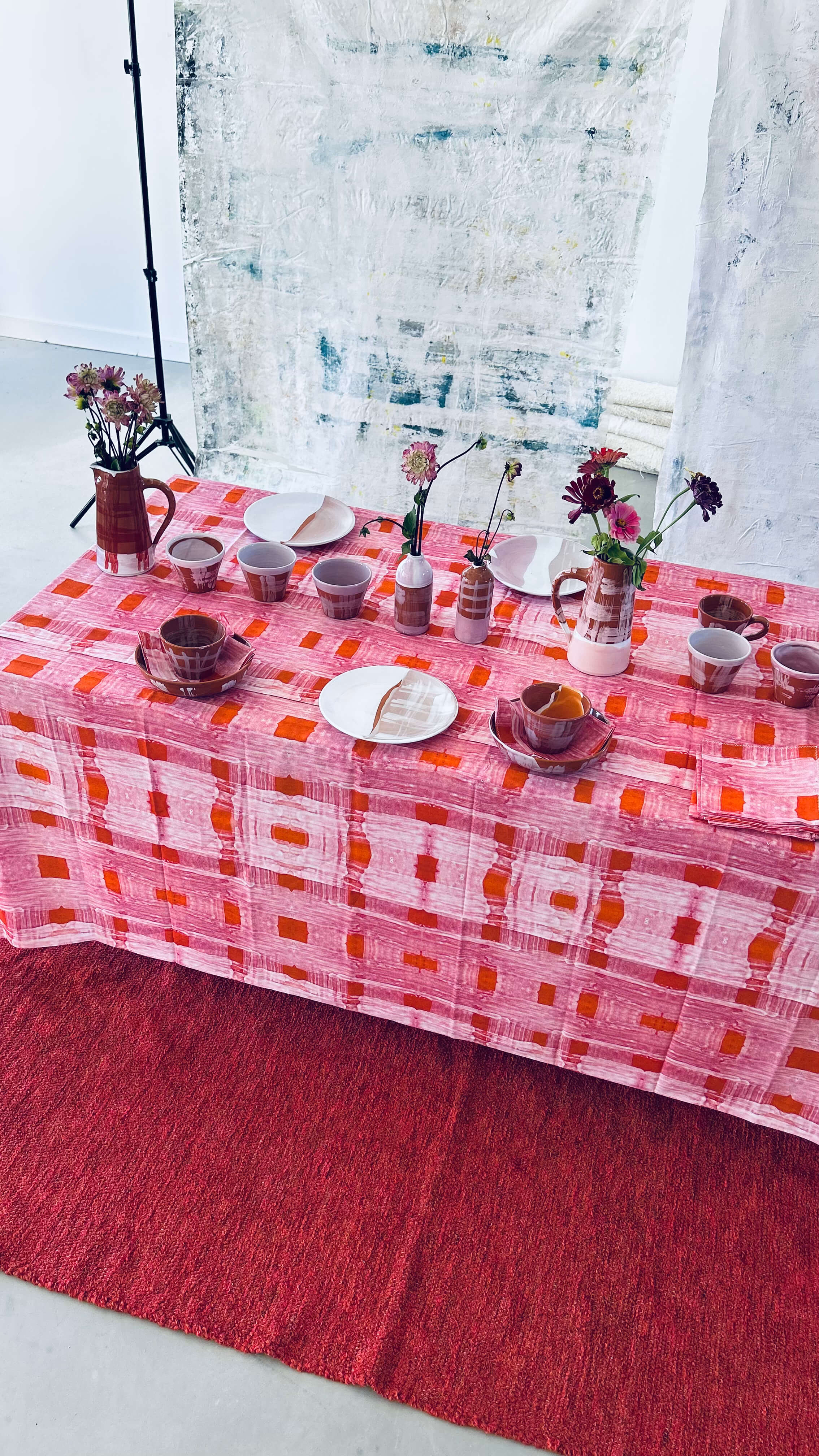 Pichet droit L - terracotta, rose pâle