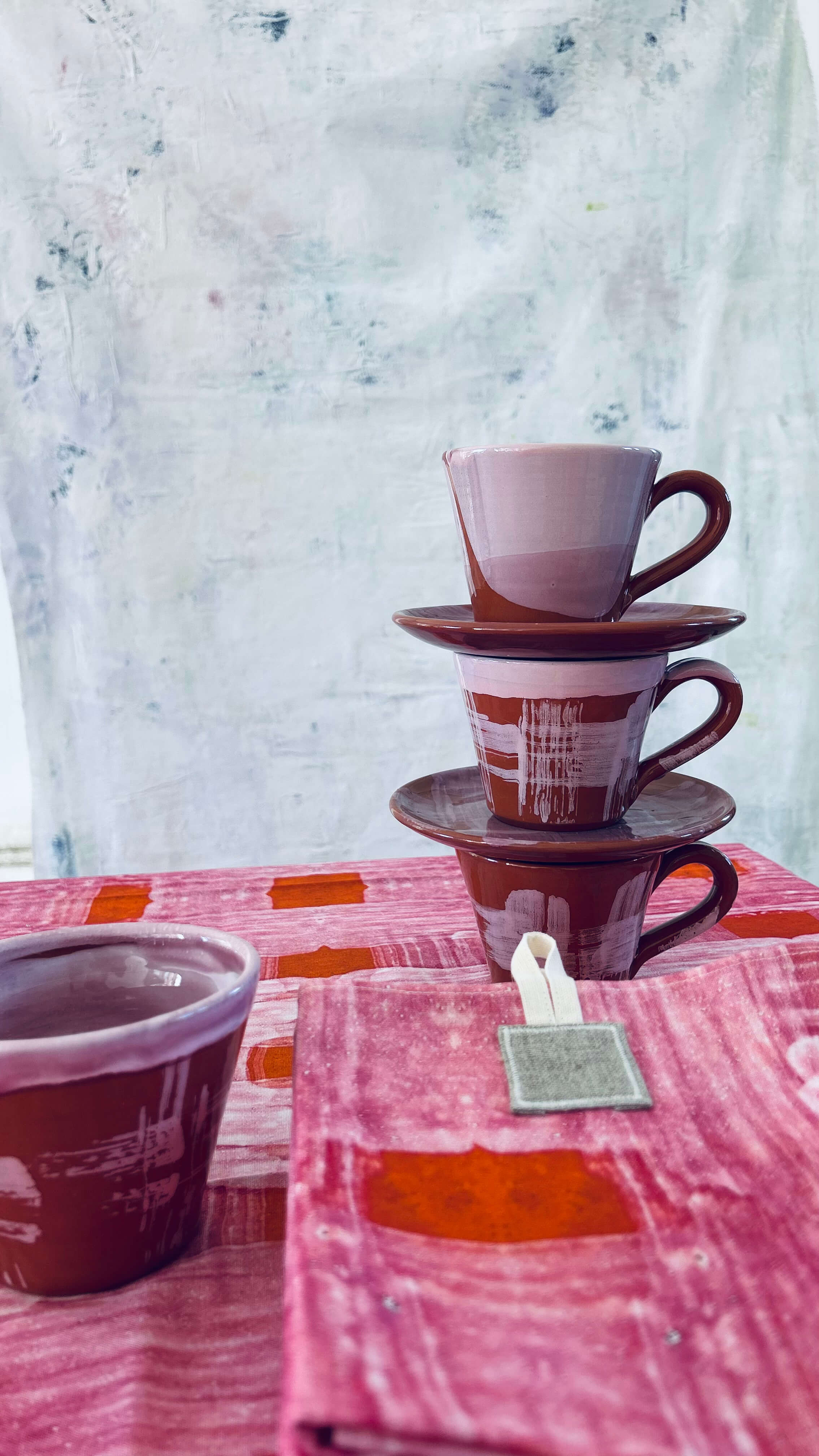 Tasse - terracotta, rose