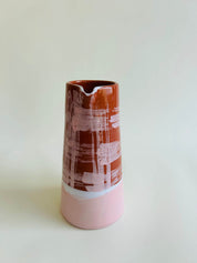Pichet droit L - terracotta, rose pâle