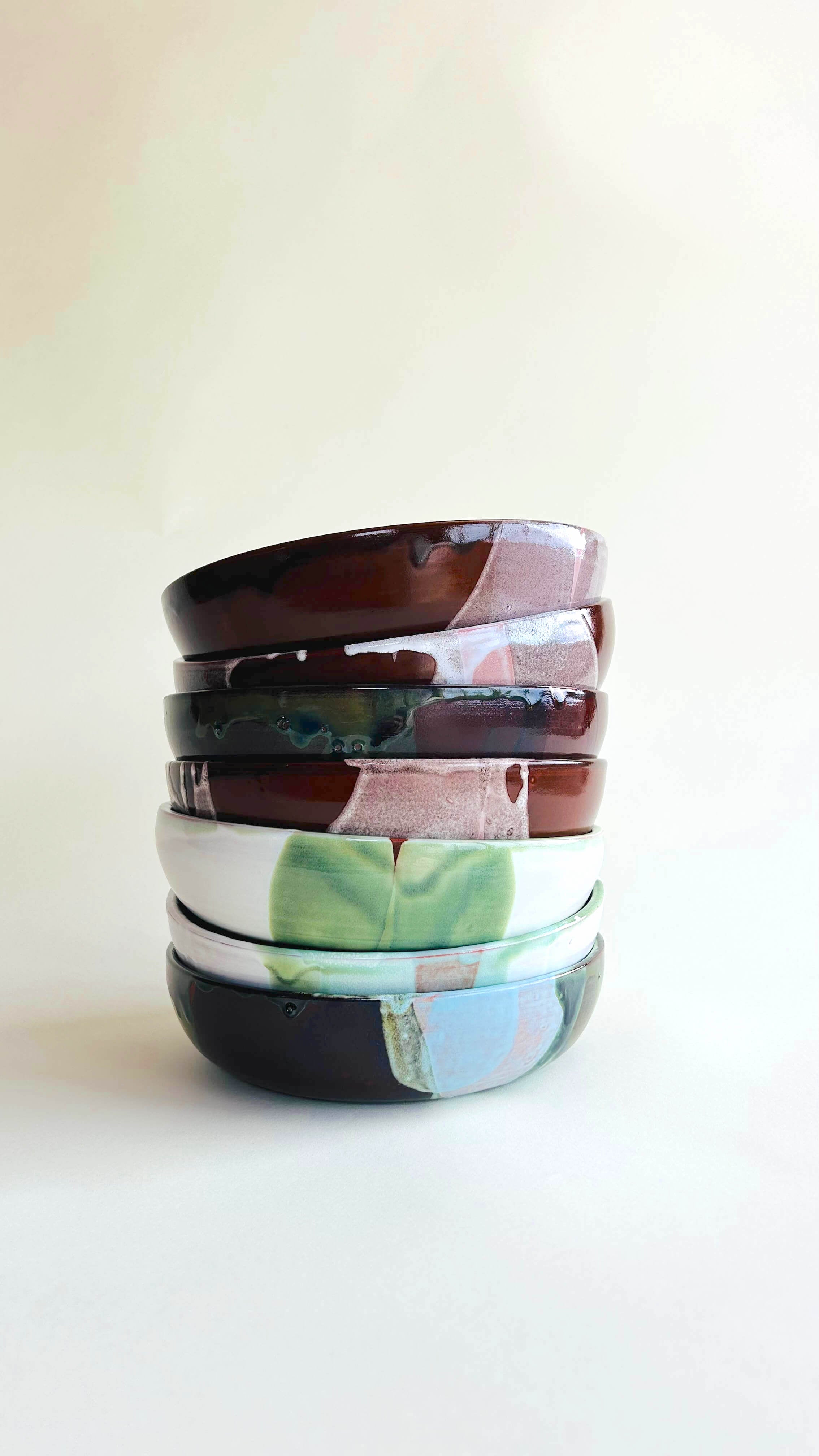 Bowl Blanc, vert d'eau, bleu ciel