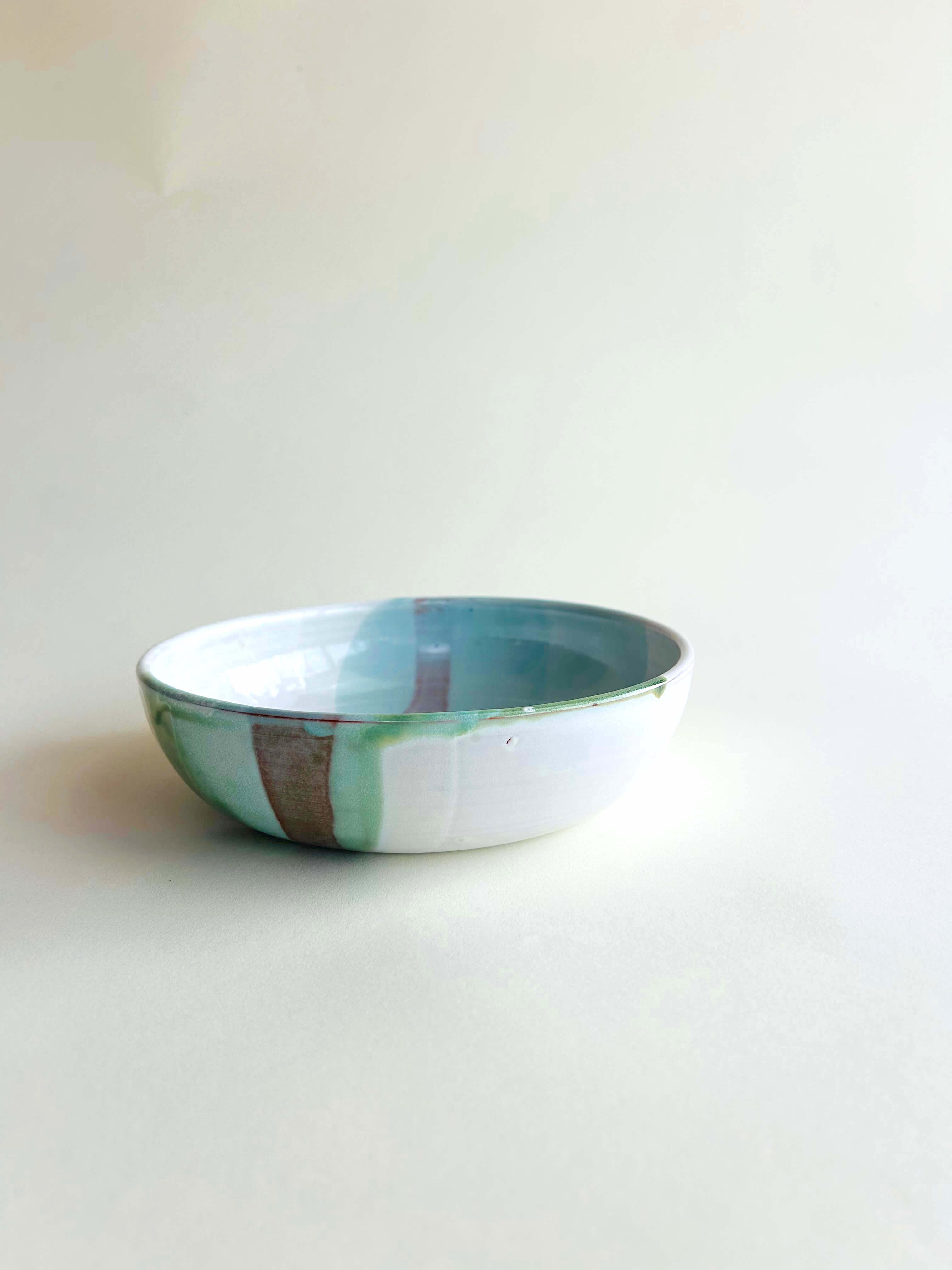 Bowl Blanc, vert d'eau, bleu ciel