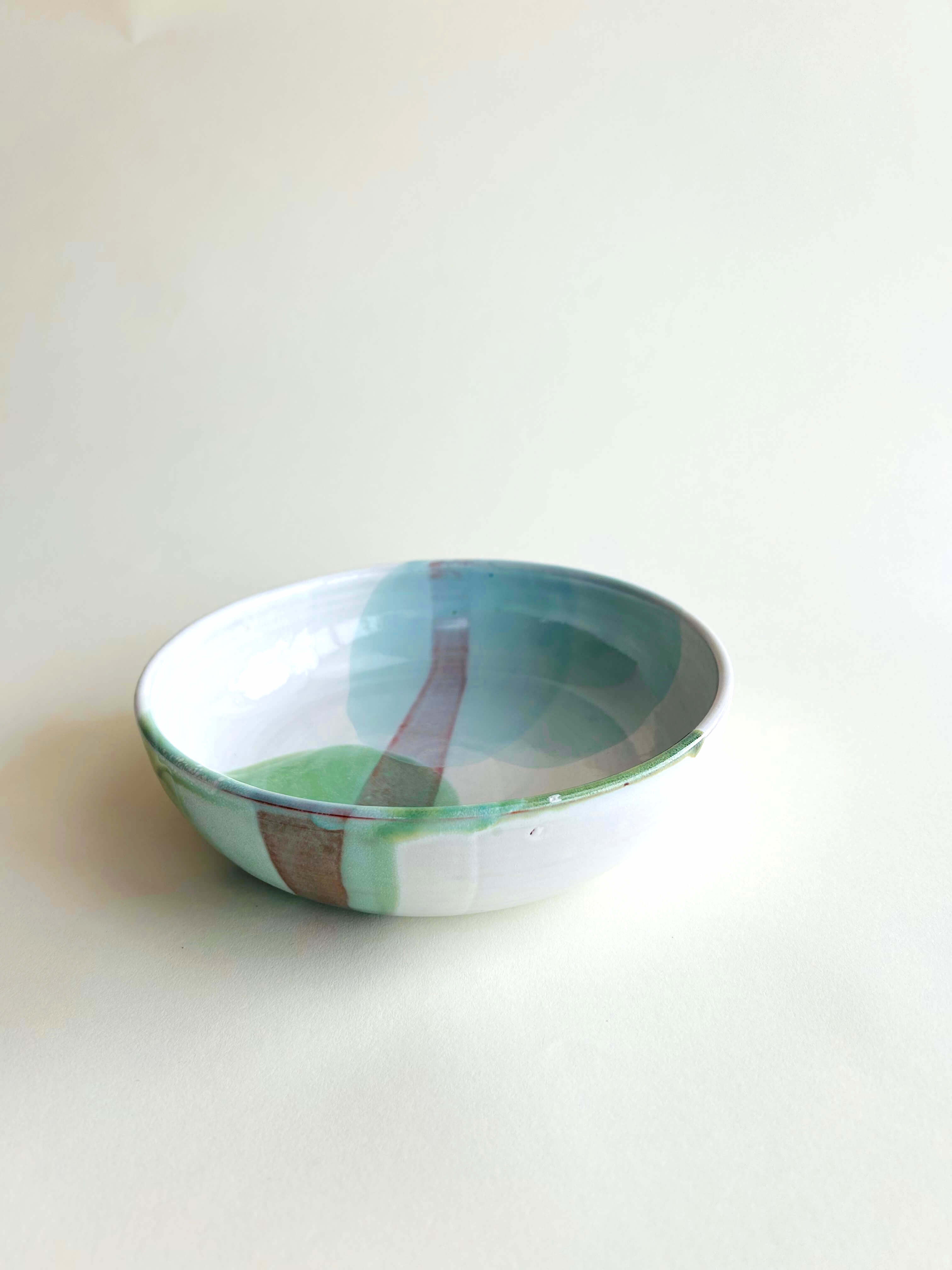 Bowl Blanc, vert d'eau, bleu ciel