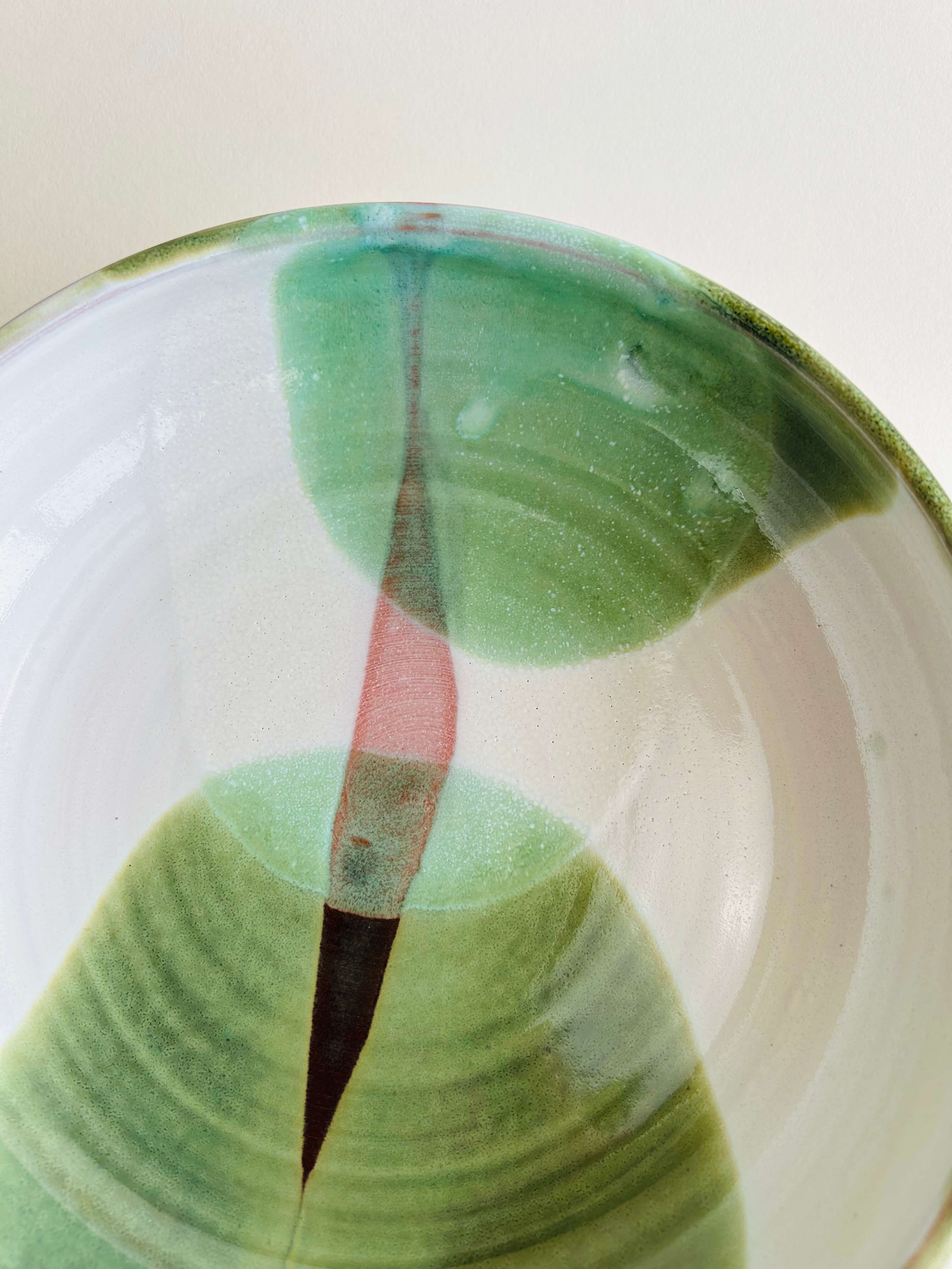 Bowl, blanc, marron, vert