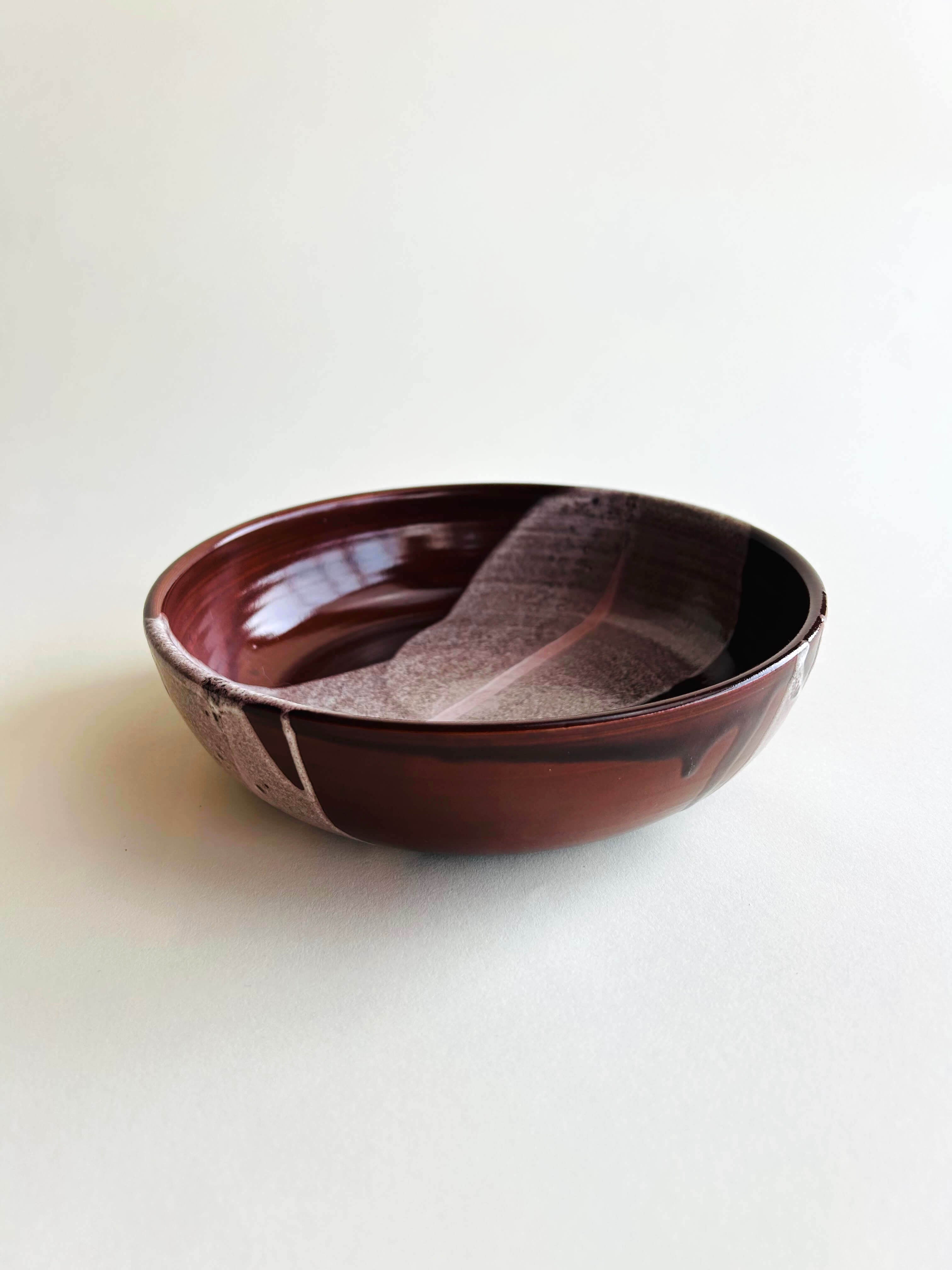 Bowl, blanc, marron