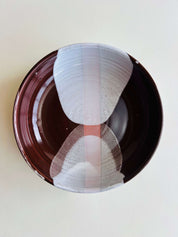 Bowl, Blanc, marron