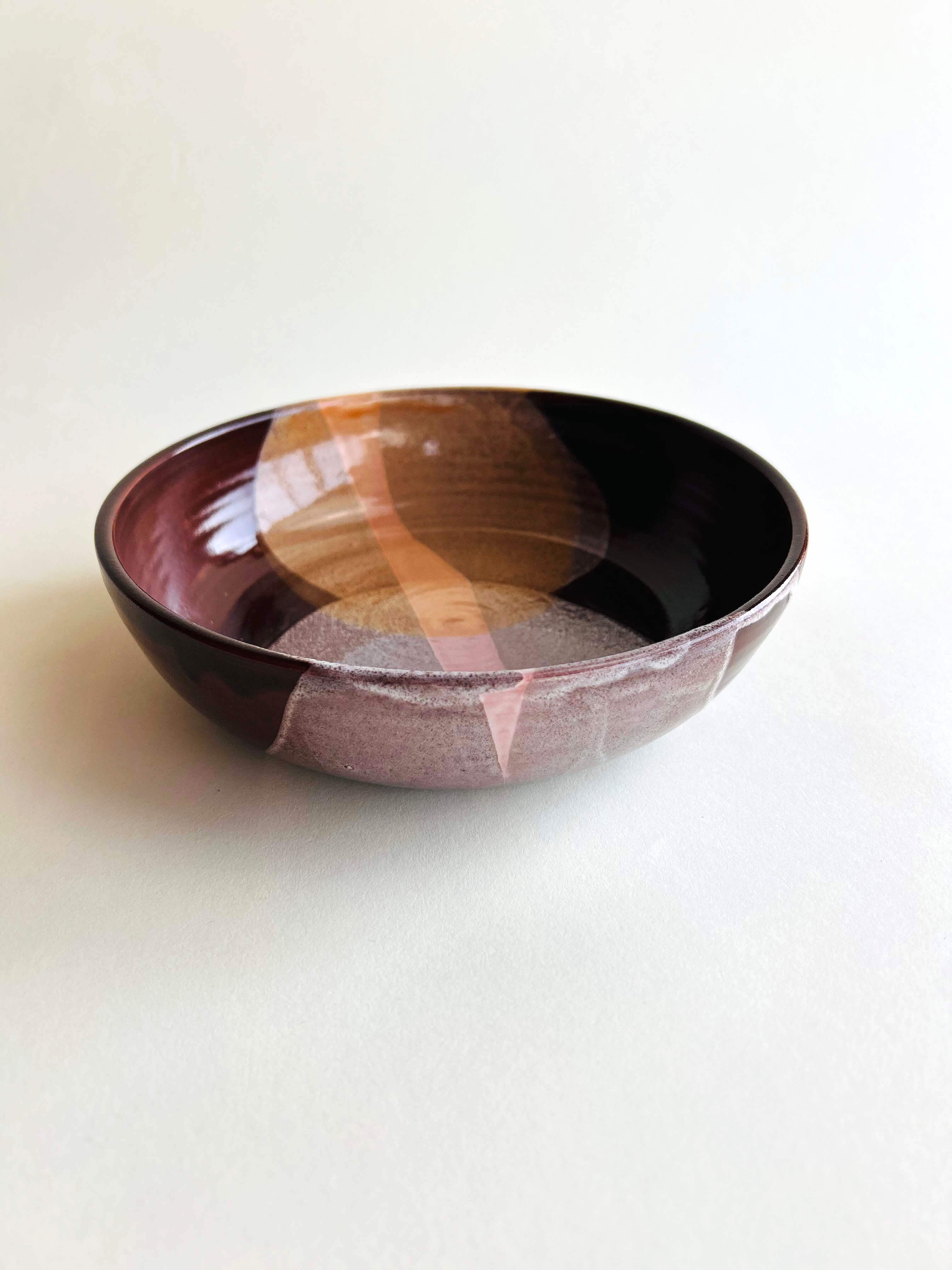 Bowl, Marron, orange, blanc