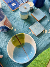 Bowl - bleu ciel, vert, blanc