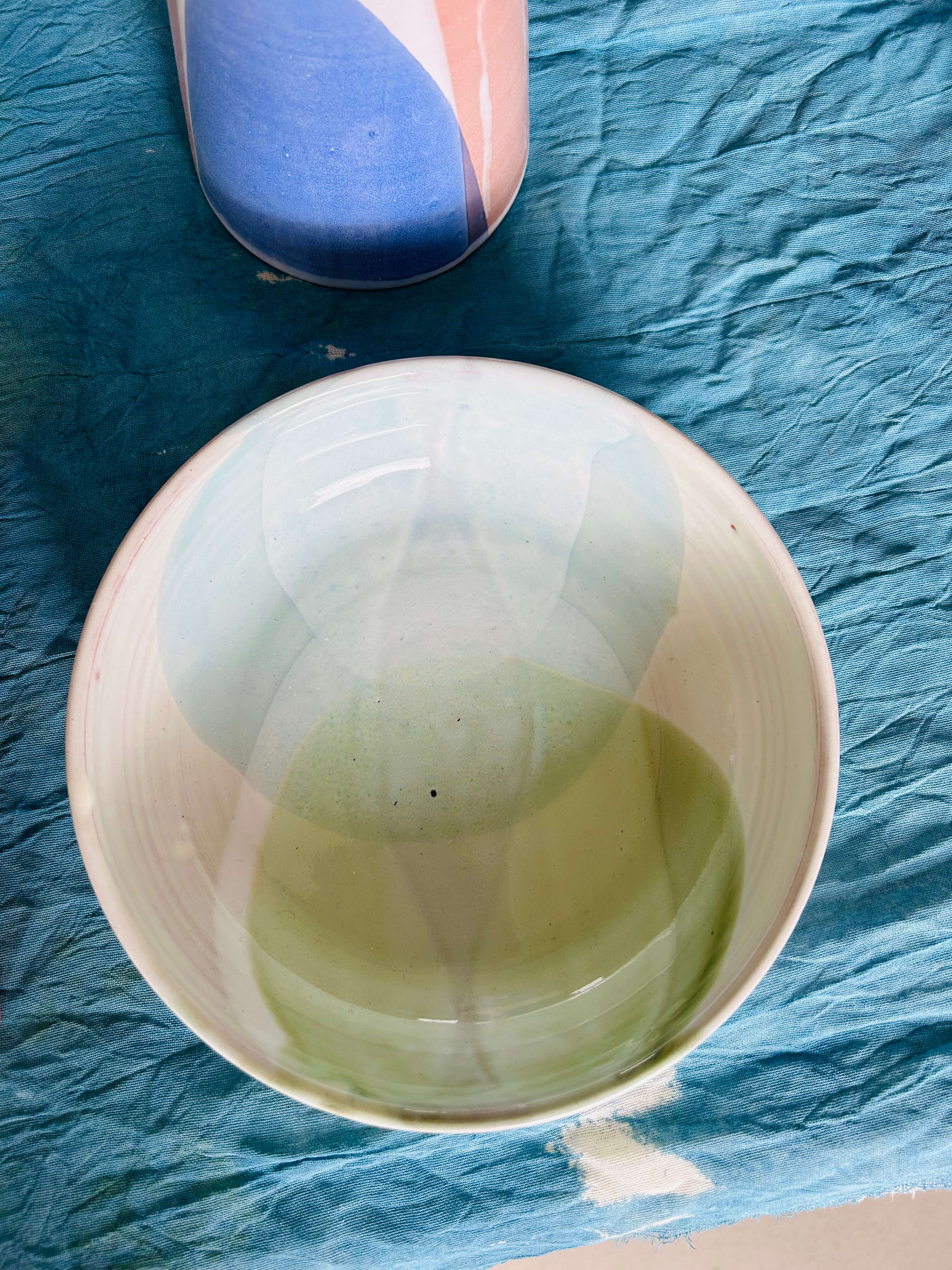 Bowl - bleu glacé, vert eau, blanc