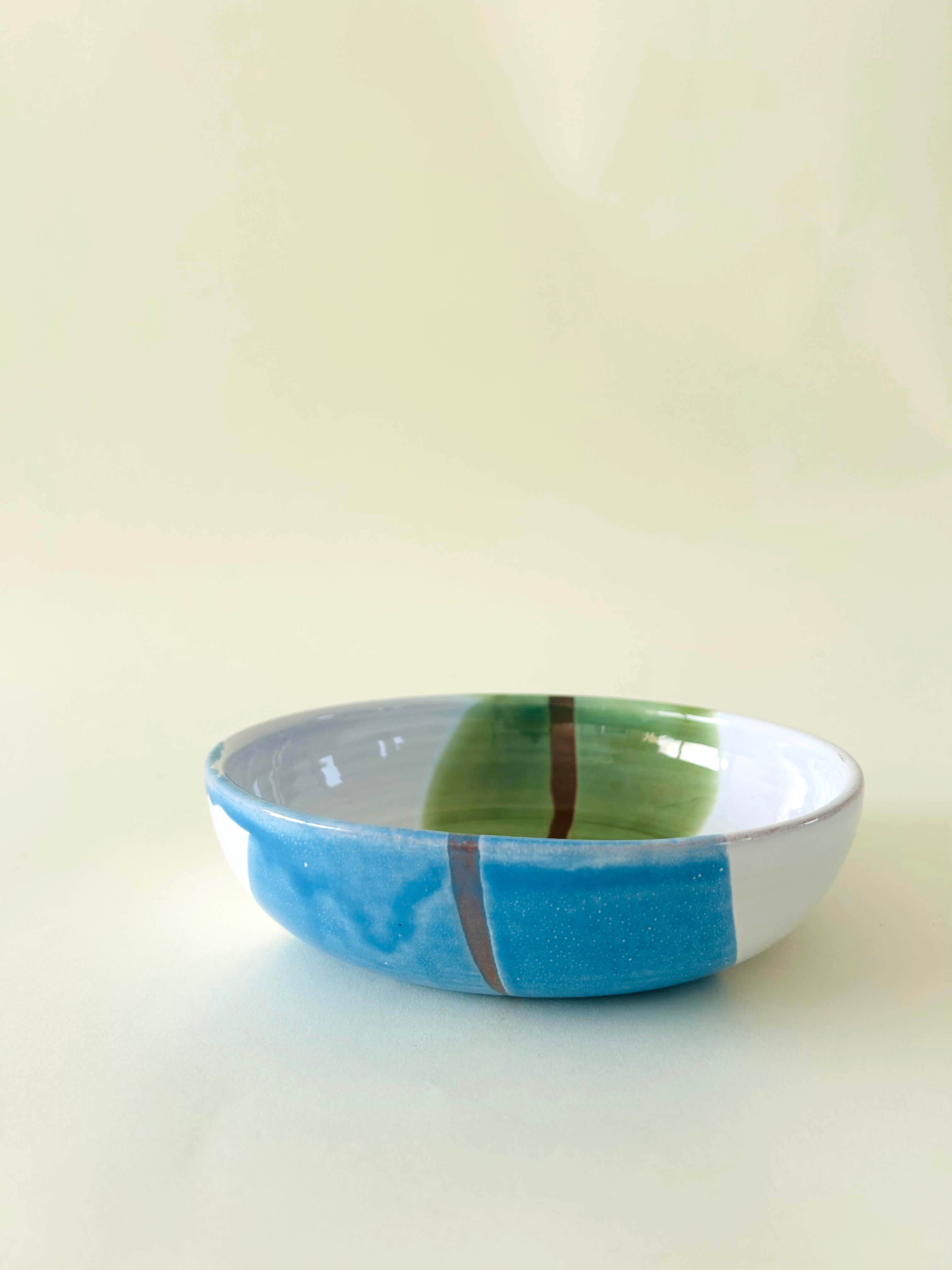 Bowl - bleu ciel, vert, blanc