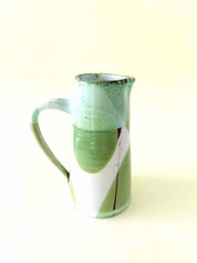 Pichet droit L - vert romarin, crème, blanc