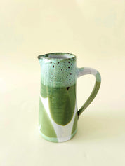 Pichet droit L - vert romarin, crème, blanc