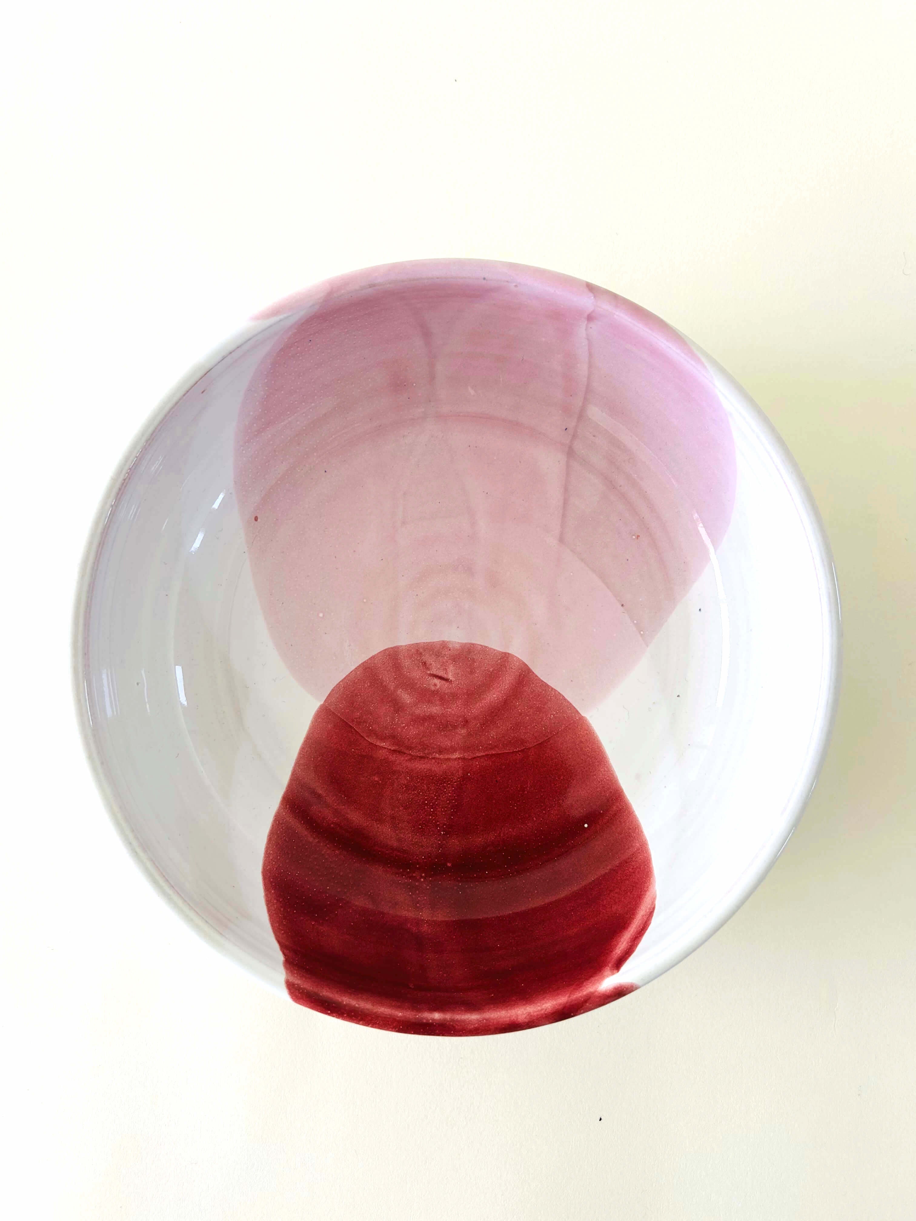 Bowl - aubergine, blanc, rose