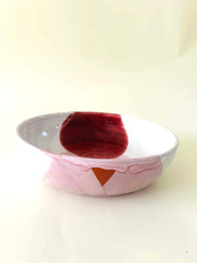 Bowl - aubergine, blanc, rose