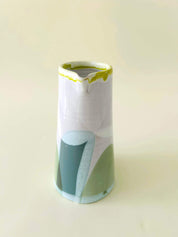 Pichet droit L - vert, blanc, jaune