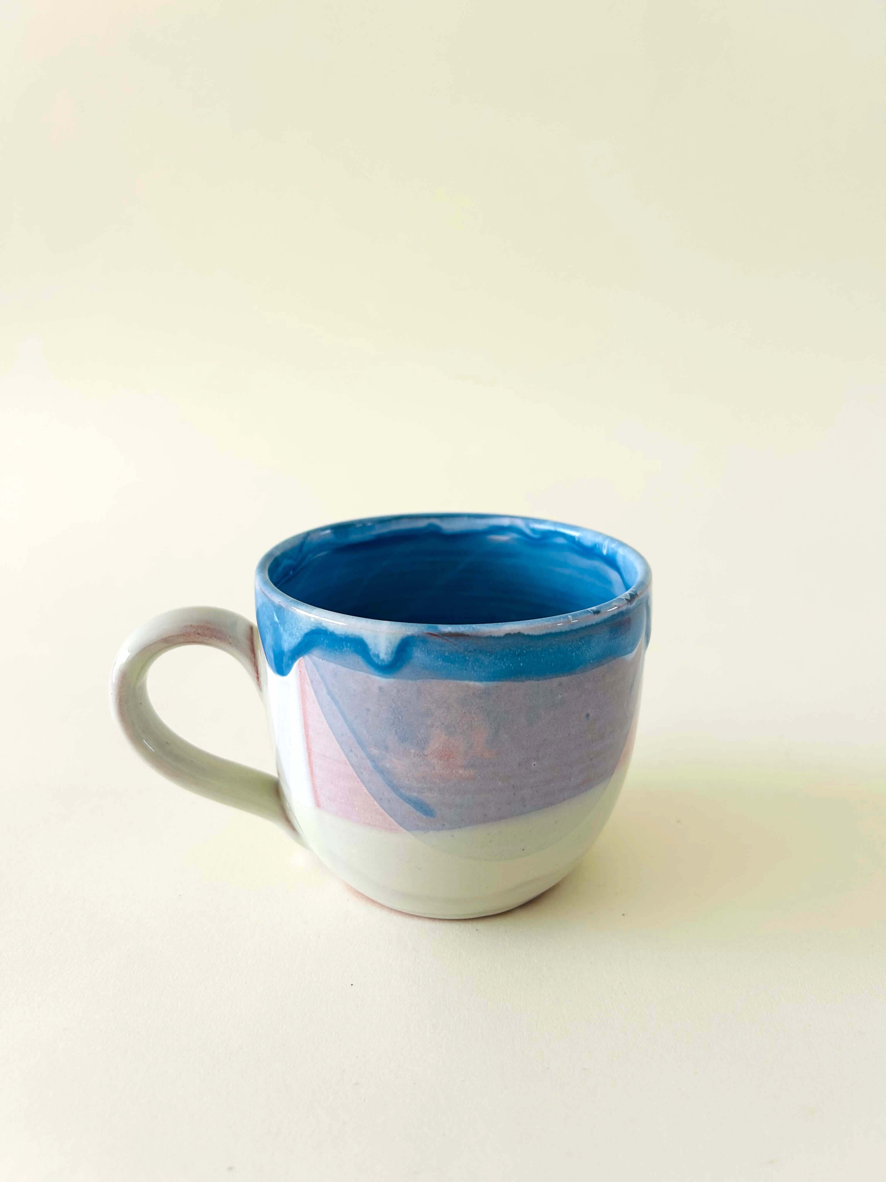 Tasse - bleu, gris, vert eau